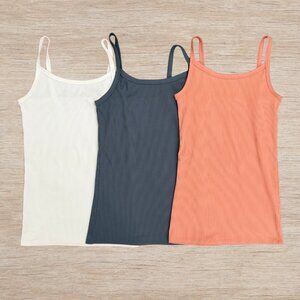Bundle of 3 No Boundaries Ribbed Tank Tops Full Length Womens Size Small